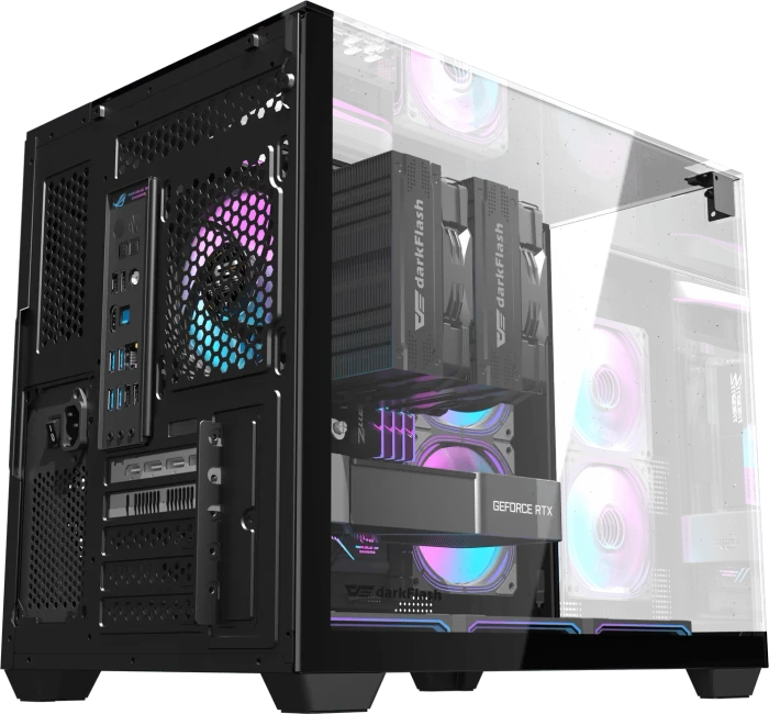 DarkFlash TH285M Black, Glasfenster
