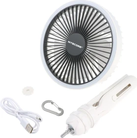 Nitecore Tischventilator mit Licht und Powerbank weiß
