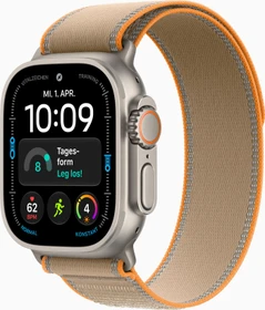 Apple Watch Ultra 4 natur mit Trail Loop M/L sand
