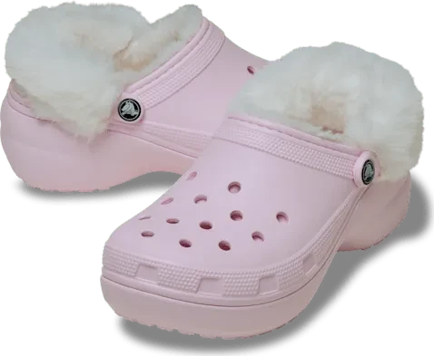 Crocs Classic Platform Fuzz Lined pink milk (Damen)