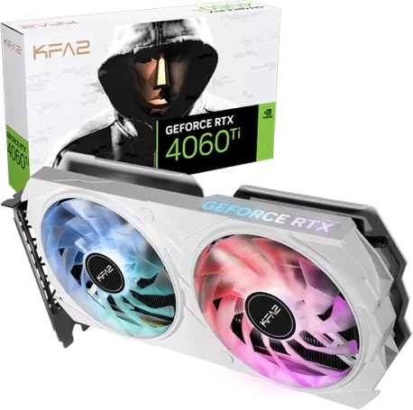 KFA2 GeForce RTX 4060 Ti EX White (1-Click OC), 16GB GDDR6, HDMI, 3x DP