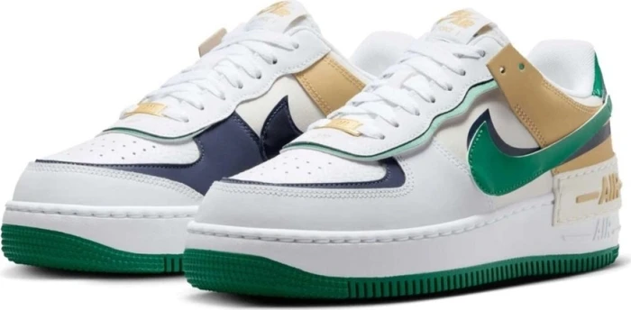 Nike Air Force 1 Shadow white/malachite/sesame/midnight navy (Damen)