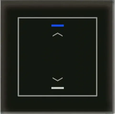 MDT Glastaster II Light 1-fach schwarz, Symbol Auf/Ab