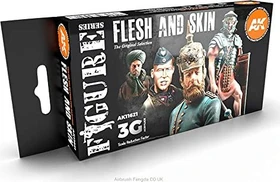 AK-Interactive 3rd Gen Acrylic Colors Figure Series Flesh and Skin The Original Selection Farbset, 6-tlg.