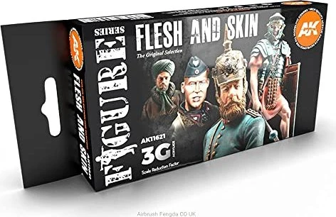 AK-Interactive 3rd Gen Acrylic Colors Figure Series Flesh and Skin The Original Selection Farbset, 6-tlg.