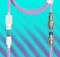 Cooler Master Coiled Cable USB-C auf USB-A, Tastaturkabel (Spiral-Textilkabel), 1.5m, Thunderstorm Blue/Purple Vorschaubild