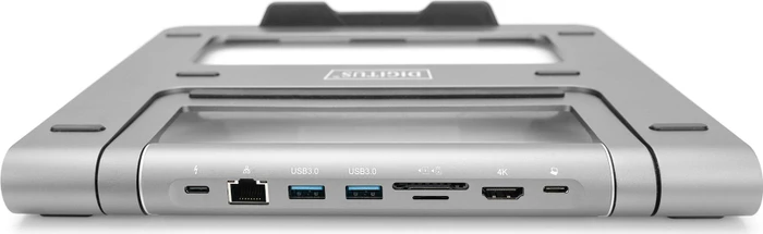 Digitus Variabler Notebookständer mit 7-Port Pop-Out USB-C Docking Station, USB-C 3.0 [Buchse]