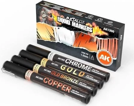 AK-Interactive Metallic Marker Farbset, 4-tlg.