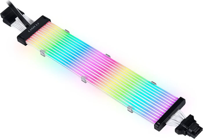 Lian Li Strimer Plus V2 12VHPWR, 16-Pin PCIe Verlängerungskabel, RGB beleuchtet, 12 LED-Bahnen, 32cm