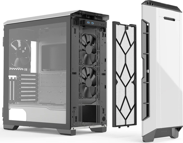 Phanteks Eclipse P600S Glacier White, weiß, Glasfenster, schallgedämmt
