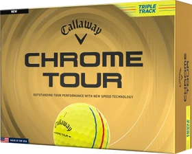 Callaway Chrome Tour Triple Track Golfbälle gelb, 12 Stück