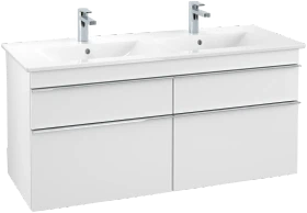Villeroy & Boch Venticello Waschbeckenunterschrank für Becken mittig 4 Auszüge 1253x590x477mm white matt/chrome