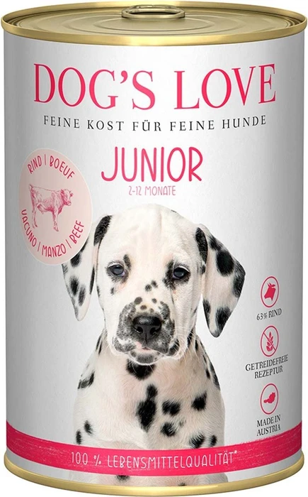 PetCo Dog's Love Junior Rind mit Karotte und Salbei, 2.40kg (6x 400g)