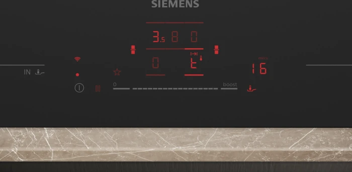 Siemens EX81AHL26E Induktionskochfeld mit Kochfeldabzug autark mattschwarz