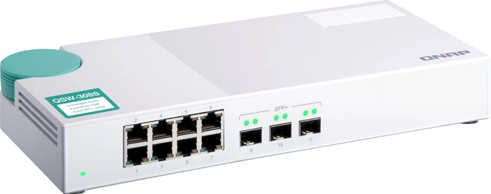 QNAP QSW-300 Desktop Gigabit Switch, 8x RJ-45, 3x SFP+
