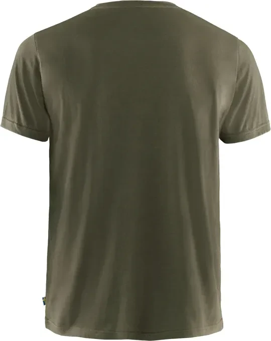 Fjällräven Logo Funktionsshirt kurzarm dark olive (Herren)