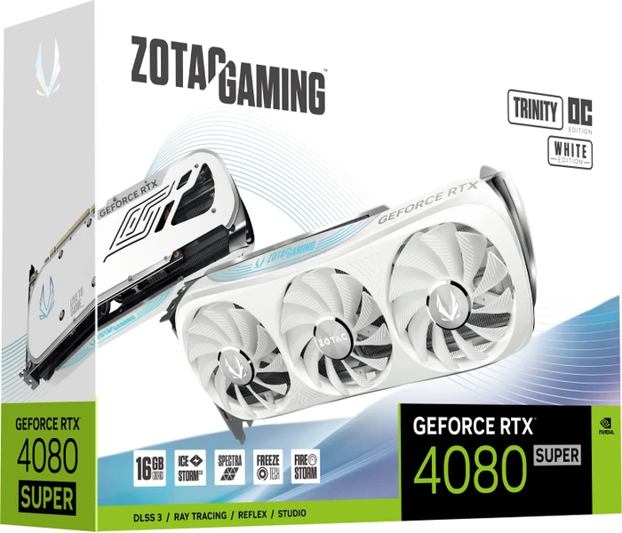 Zotac Gaming GeForce RTX 4080 SUPER Trinity OC White Edition, 16GB GDDR6X, HDMI, 3x DP