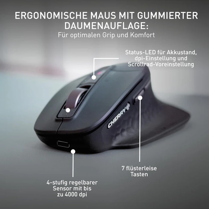 Cherry Stream Desktop Ultimate schwarz, USB/Bluetooth, DE (JD-8570DE-2) – Bild 5 von 6