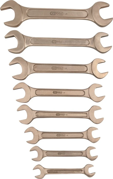 KS Tools BRONZEplus Doppelmaulschlüssel zöllig funkenfrei Schraubenschlüsselsatz, 8-tlg.