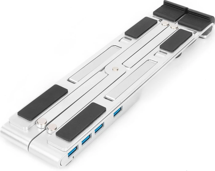 Digitus variabler Notebook-Ständer mit integriertem USB-C Hub, 10-17", USB-C 3.0 [Stecker]