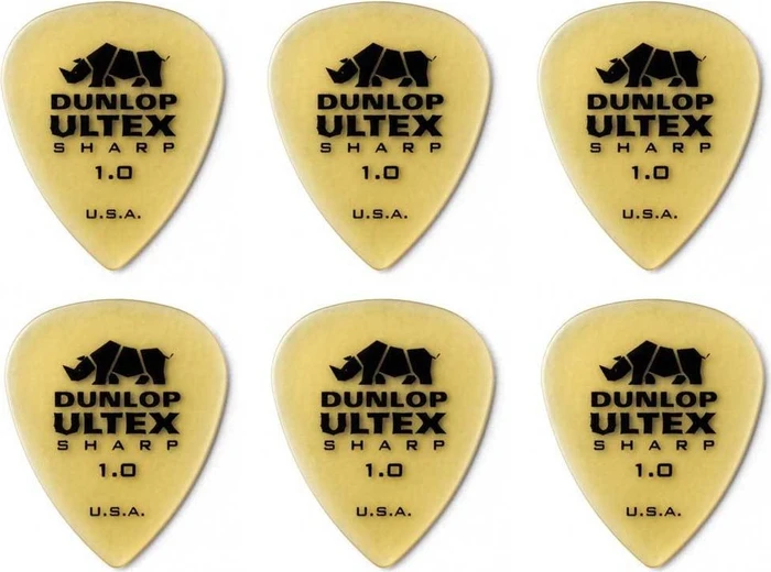 Dunlop Ultex Sharp Pick, 1.0mm, 6-Pack