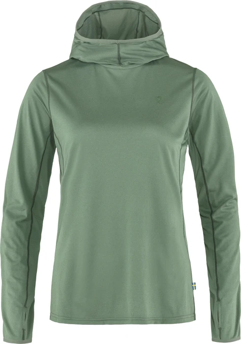 Fjällräven Abisko Sun-Hoodie Funktionsshirt langarm patina green (Damen)