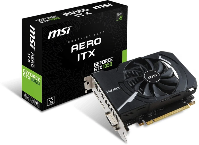 MSI GeForce GTX 1050 Aero ITX 2G, 2GB GDDR5, DVI, HDMI, DP