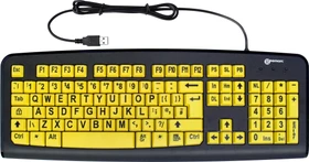 Geemarc Großschrifttastatur V3 gelb, USB, UK