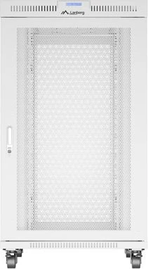 Lanberg 19" Rackschrank 27HE, LCD, freistehend, Flat Pack, Gitternetztür, IP20, RAL 7035, 1000mm tief