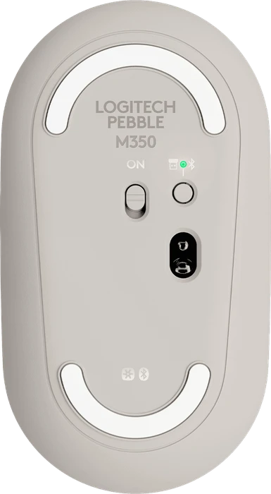 Logitech M350 Pebble Wireless Mouse Sand, USB/Bluetooth