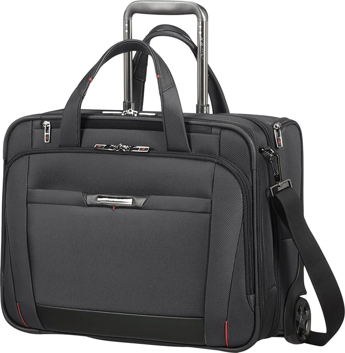 Samsonite Pro-DLX 5, Laptoptasche mit Rollen, 15.6" Notebook-Tasche-Trolley, 46cm, 34.5l, schwarz