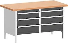Bott Cubio Werkbank 150x84x75cm schwarz