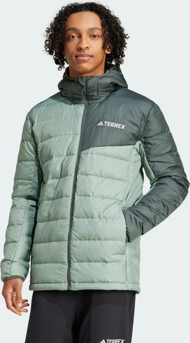 adidas Terrex Multi Light Hooded Daunen Jacke silver green/legend ivy (Herren)