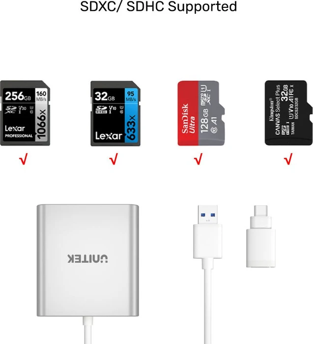 Unitek Multi-Slot-Cardreader, USB-A 3.0 [Stecker]
