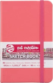 Royal Talens Skizzenbuch korallenrot, 90x140mm, glatt, 80 Blatt