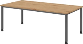 Hammerbacher Ergonomic Plus H-Serie HS2E/5/S Schreibtisch 200x100cm grau/silber