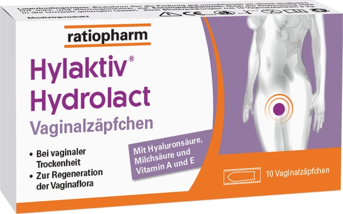 Hylaktiv Hydralact-ratiopharm Vaginalzäpfchen, 10 Stück