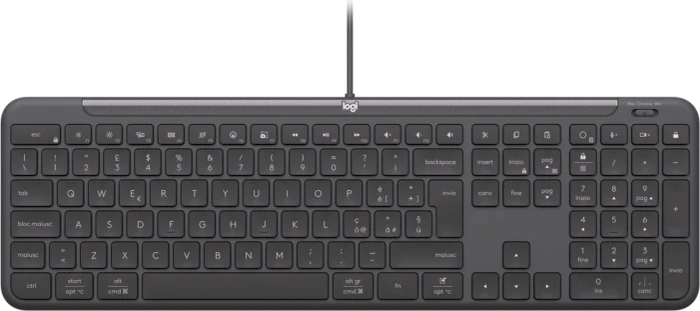Logitech K620 Signature Slim Wired for Business, Graphite, USB, IT