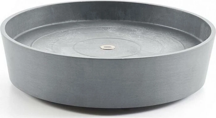 Ecopots Amsterdam Blumentopfuntersetzer mit Rollen rund 41cm grey