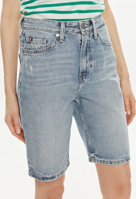 Tommy Hilfiger Slim Shorts mit hohem Bund Jeans ash (Damen)