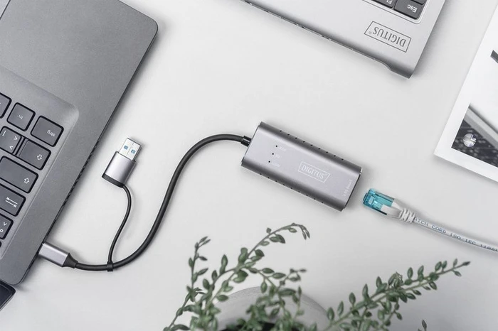 Digitus 2.5G Adapter LAN-Adapter, RJ-45, USB-C 3.0 [Stecker]