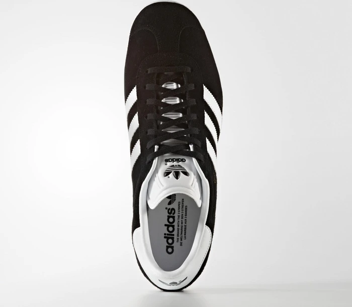 adidas Gazelle core black/white/gold met (Herren)