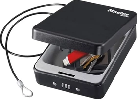 Master Lock P005C Compact Safe Tresor, schwarz, mechanische Zahlenkombination