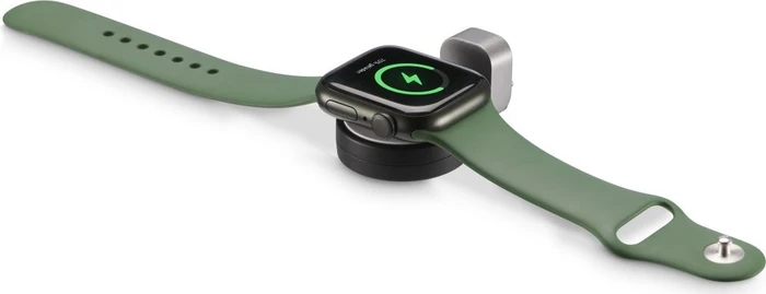 Hama Apple Watch Ladegerät für kabelloses Laden USB-C-Ladestation magnetisch weiß