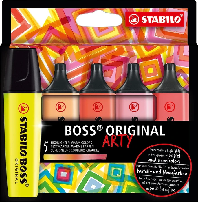 ARTY warme Farben sortiert, 5er-Set