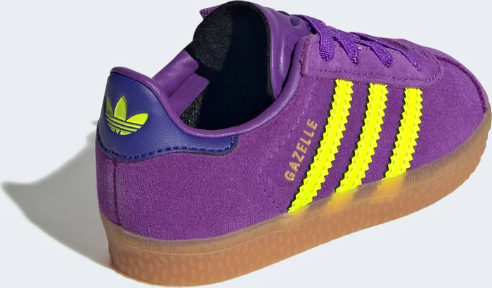 adidas Gazelle Comfort Closure Elastic Laces active purple/solar yellow/collegiate purple (Junior)