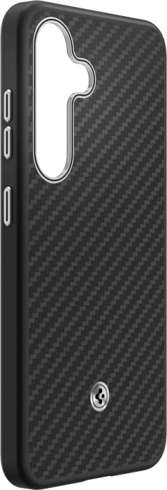 Samsung Spigen Enzo Aramid Magnet für Samsung Galaxy S25 Black Silver