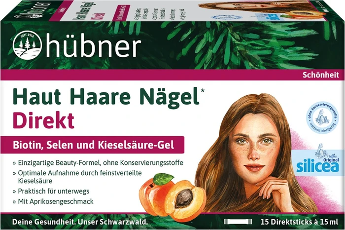 Hübner Haut Haare Nägel Direkt Sticks Aprikose, 15 Stück