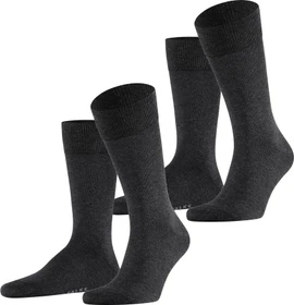 Falke Happy Socken anthra mel, 2 Paare (Herren)