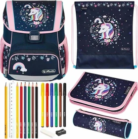 Herlitz Loop Plus Unicorn Schultaschen-Set, 4-tlg.